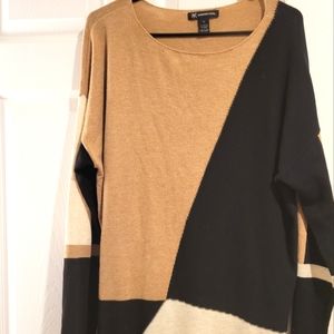 Like new INC womens long sleeve color block shirt xl